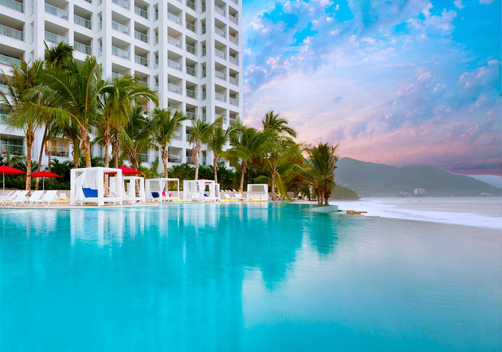 Pool And Beach At Hilton Puerto Vallarta