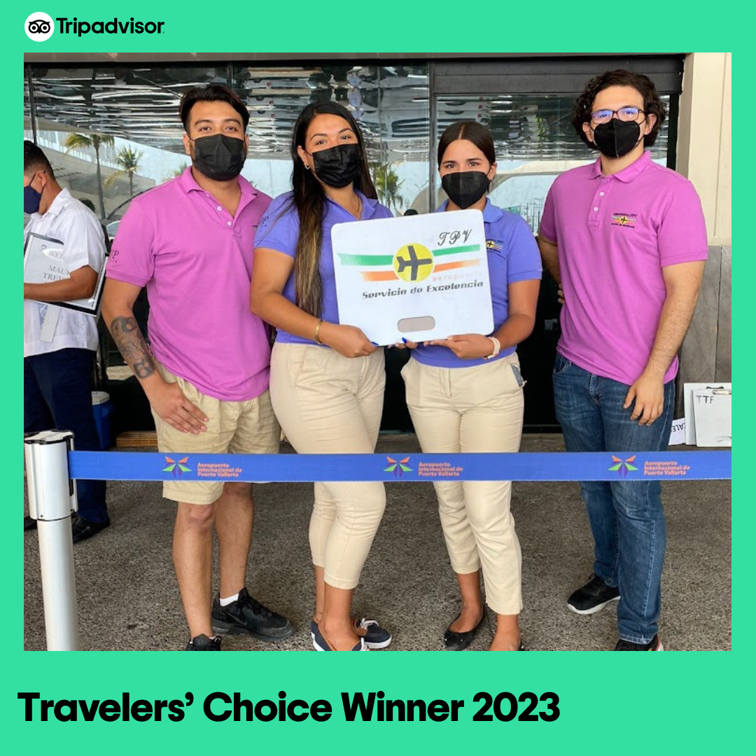 Trip Advisors Travelers Choice Award 2023 For Puerto Vallarta Airport Transportation Tpv