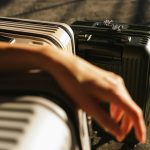 Traveler luggage representing taxi Uber and private transfer options from Puerto Vallarta airport